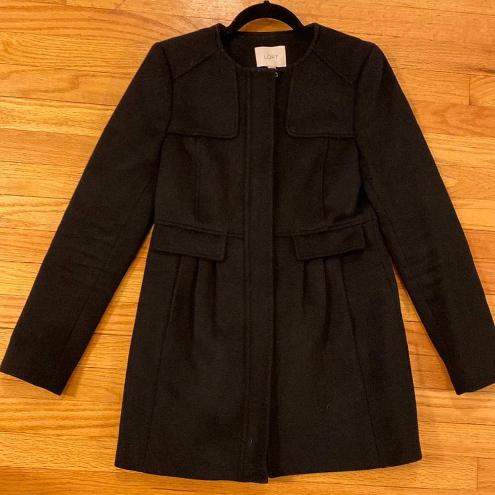 LOFT - Collarless Dress Coat